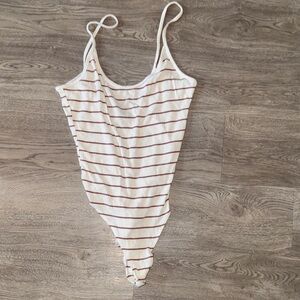 Forever 21 Kids Striped Bodysuit - White and Red